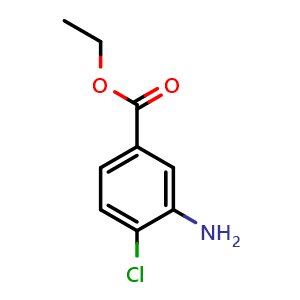 Chemical structure of ethyl 3-amino-4-chlorobenzoate , CAS 83573-59-5, AChemBlock AD293750