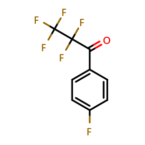 Chemical structure of 2,2,3,3,3-Pentafluoro-1-(4-fluorophenyl)-1-propanone , CAS 80180-01-4, AChemBlock AD293774
