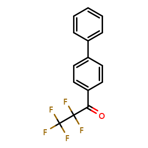 Chemical structure of 1-[1,1'-Biphenyl]-4-yl-2,2,3,3,3-pentafluoro-1-propanone , CAS 1352226-35-7, AChemBlock AD293775