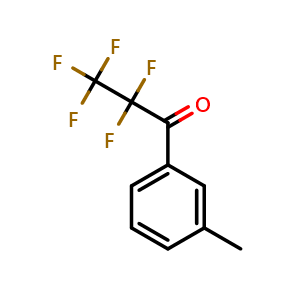 Chemical structure of 2,2,3,3,3-Pentafluoro-1-(3-methylphenyl)-1-propanone , CAS 73741-42-1, AChemBlock AD293776