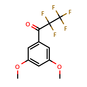 Chemical structure of 1-(3,5-Dimethoxyphenyl)-2,2,3,3,3-pentafluoro-1-propanone , CAS 121592-02-7, AChemBlock AD293777