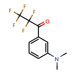 Chemical structure of 1-[3-(Dimethylamino)phenyl]-2,2,3,3,3-pentafluoro-1-propanone , CAS 2173103-63-2, AChemBlock AD293780