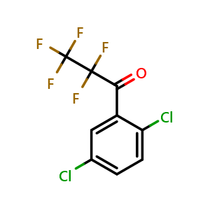 Chemical structure of 1-(2,5-Dichlorophenyl)-2,2,3,3,3-pentafluoro-1-propanone , CAS 1916280-59-5, AChemBlock AD293781