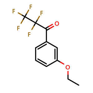 Chemical structure of 1-(3-Ethoxyphenyl)-2,2,3,3,3-pentafluoro-1-propanone , CAS 1987080-49-8, AChemBlock AD293788