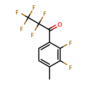 Chemical structure of 1-(2,3-Difluoro-4-methylphenyl)-2,2,3,3,3-pentafluoro-1-propanone , CAS 1963248-00-1, AChemBlock AD293789