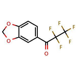 Chemical structure of 1-(1,3-Benzodioxol-5-yl)-2,2,3,3,3-pentafluoro-1-propanone , CAS 1443354-07-1, AChemBlock AD293793
