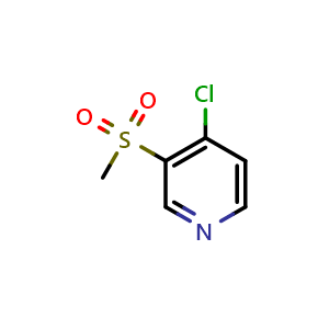 Chemical structure of 4-Chloro-3-(methylsulfonyl)pyridine , CAS 1346535-76-9, AChemBlock AD293805
