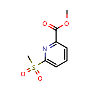 Chemical structure of Methyl 6-(methylsulfonyl)-2-pyridinecarboxylate , CAS 1427475-16-8, AChemBlock AD293809