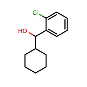 Chemical structure of (2-chlorophenyl)(cyclohexyl)methanol , CAS 259672-46-3, AChemBlock AD293817