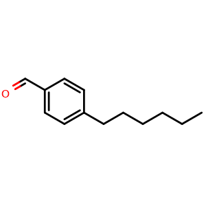 Chemical structure of 4-hexylbenzaldehyde , CAS 49763-69-1, AChemBlock AD293828
