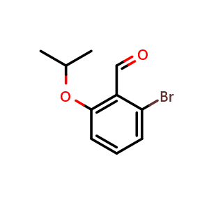Chemical structure of 2-bromo-6-isopropoxybenzaldehyde , CAS 1289029-98-6, AChemBlock AD293850