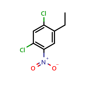 Chemical structure of 1,5-dichloro-2-ethyl-4-nitrobenzene , CAS 49709-30-0, AChemBlock AD293877