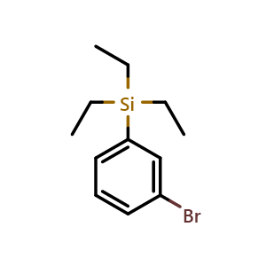 Chemical structure of (3-bromophenyl)triethylsilane , CAS 175394-20-4, AChemBlock AD293893