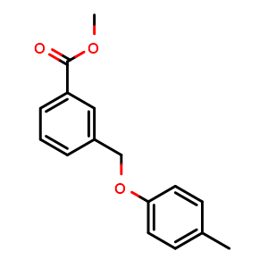 Chemical structure of methyl 3-((p-tolyloxy)methyl)benzoate , CAS 2969459-46-7, AChemBlock AD293914