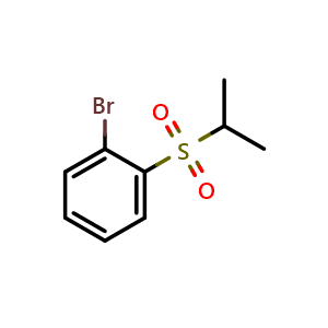 Chemical structure of 1-bromo-2-(isopropylsulfonyl)benzene , CAS 900174-43-8, AChemBlock AD293923