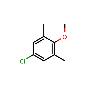 Chemical structure of 5-chloro-2-methoxy-1,3-dimethylbenzene , CAS 14804-27-4, AChemBlock AD293931