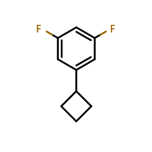 Chemical structure of 1-cyclobutyl-3,5-difluorobenzene , CAS 2969206-50-4, AChemBlock AD293942