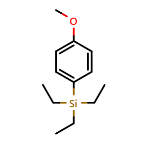 Chemical structure of 1-Methoxy-4-(triethylsilyl)benzene , CAS 14311-75-2, AChemBlock AD293991