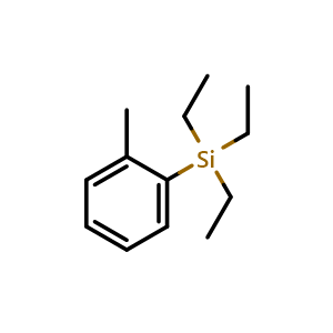 Chemical structure of 1-Methyl-2-(triethylsilyl)benzene , CAS 18412-78-7, AChemBlock AD293993