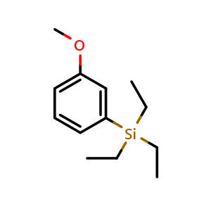 Chemical structure of 1-Methoxy-3-(triethylsilyl)benzene , CAS 1048371-87-4, AChemBlock AD293996