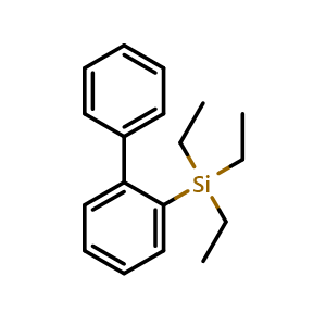 Chemical structure of 2-(Triethylsilyl)-1,1'-biphenyl , CAS 195525-80-5, AChemBlock AD293997
