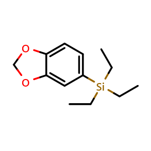 Chemical structure of 5-(Triethylsilyl)-1,3-benzodioxole , CAS 1554401-00-1, AChemBlock AD293998