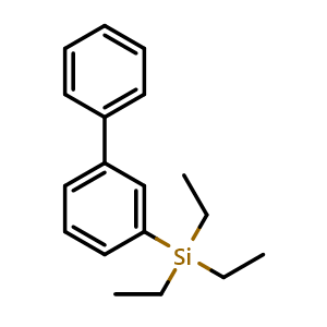 Chemical structure of 3-(Triethylsilyl)-1,1'-biphenyl , CAS 51533-95-0, AChemBlock AD293999