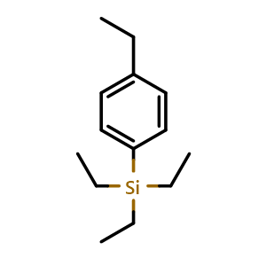 Chemical structure of 1-Ethyl-4-(triethylsilyl)benzene , CAS 18414-83-0, AChemBlock AD294001