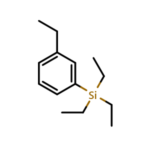 Chemical structure of 1-Ethyl-3-(triethylsilyl)benzene , CAS 18415-19-5, AChemBlock AD294002
