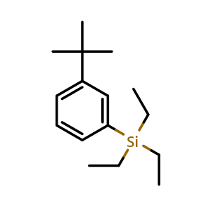 Chemical structure of 1-(1,1-Dimethylethyl)-3-(triethylsilyl)benzene , CAS 17897-68-6, AChemBlock AD294003