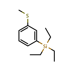 Chemical structure of 1-(Methylthio)-3-(triethylsilyl)benzene , CAS 2842852-23-5, AChemBlock AD294004