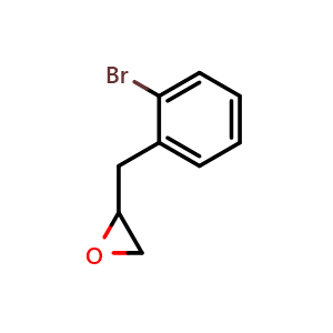 Chemical structure of 2-[(2-Bromophenyl)methyl]oxirane , CAS 62826-20-4, AChemBlock AD294012