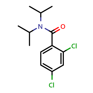 Chemical structure of 2,4-Dichloro-N,N-bis(1-methylethyl)benzamide , CAS 212392-34-2, AChemBlock AD294033