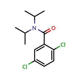 Chemical structure of 2,5-Dichloro-N,N-bis(1-methylethyl)benzamide , CAS 212392-35-3, AChemBlock AD294037