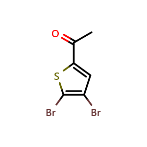 Chemical structure of 2-Acetyl-4,5-dibromothiophene , CAS 7209-12-3, AChemBlock AD294041