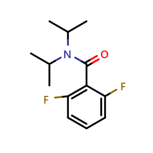 Chemical structure of 2,6-Difluoro-N,N-bis(1-methylethyl)benzamide , CAS 911807-38-0, AChemBlock AD294043