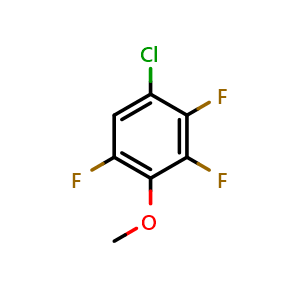 Chemical structure of 1-Chloro-2,3,5-trifluoro-4-methoxybenzene , CAS 13332-23-5, AChemBlock AD294045