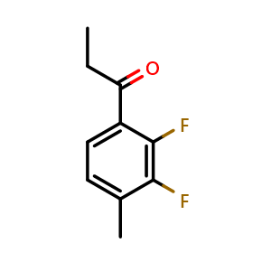 Chemical structure of 1-(2,3-Difluoro-4-methylphenyl)-1-propanone , CAS 1694387-00-2, AChemBlock AD294047