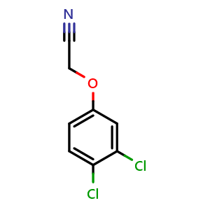 Chemical structure of 2-(3,4-Dichlorophenoxy)acetonitrile , CAS 38949-69-8, AChemBlock AD294056