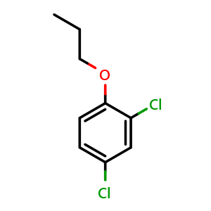 Chemical structure of 2,4-Dichloro-1-propoxybenzene , CAS 6851-39-4, AChemBlock AD294065