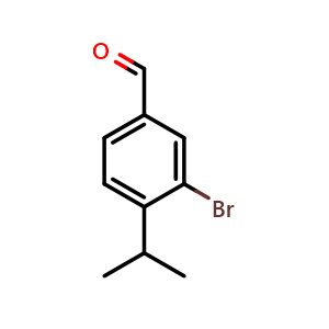 Chemical structure of 3-bromo-4-isopropylbenzaldehyde , CAS 461425-83-2, AChemBlock AD294071