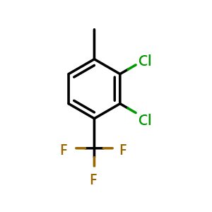 Chemical structure of 2,3-Dichloro-1-methyl-4-(trifluoromethyl)benzene , CAS 115571-58-9, AChemBlock AD294124