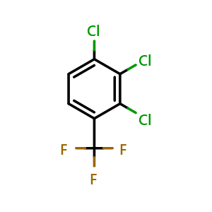 Chemical structure of 1,2,3-Trichloro-4-(trifluoromethyl)benzene , CAS 61841-45-0, AChemBlock AD294126