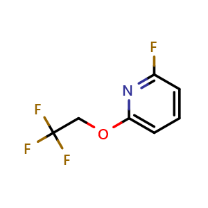 Chemical structure of 2-Fluoro-6-(2,2,2-trifluoroethoxy)pyridine , CAS 1207670-88-9, AChemBlock AD294136