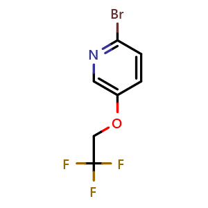 Chemical structure of 2-Bromo-5-(2,2,2-trifluoroethoxy)pyridine , CAS 1701582-64-0, AChemBlock AD294141