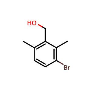 Chemical structure of 3-Bromo-2,6-dimethylbenzenemethanol , CAS 86246-72-2, AChemBlock AD294148