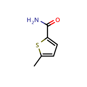 Chemical structure of 5-Methyl-2-thiophenecarboxamide , CAS 57280-37-2, AChemBlock AD294152