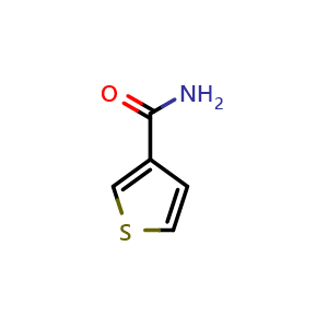 Chemical structure of 3-Thiophenecarboxamide , CAS 51460-47-0, AChemBlock AD294154