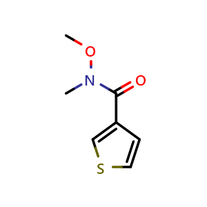 Chemical structure of N-Methoxy-N-methyl-3-thiophenecarboxamide , CAS 357405-56-2, AChemBlock AD294155
