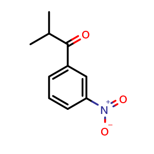 Chemical structure of 2-Methyl-1-(3-nitrophenyl)propan-1-one , CAS 49660-92-6, AChemBlock AD294158
